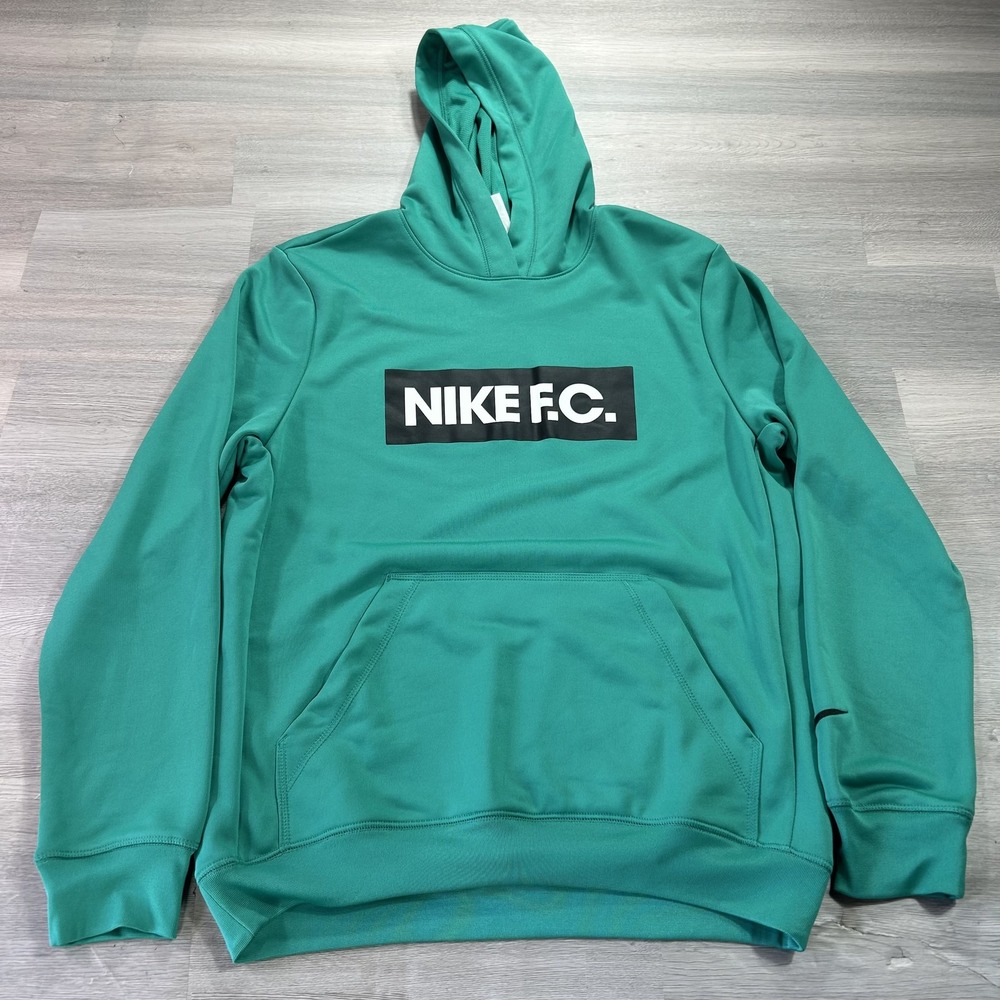 Nike F.C. Dri-FIT Hoodie Mens Medium Green Pullover Sweatshirt Soccer DC9075-370